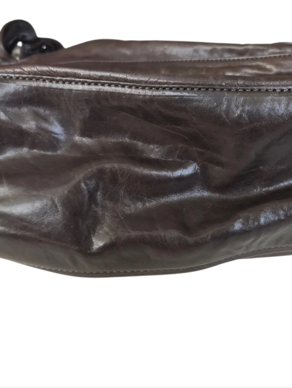 Francesco Biasia Brown Leather Backpack Italian Slouchy Minimalist Bag